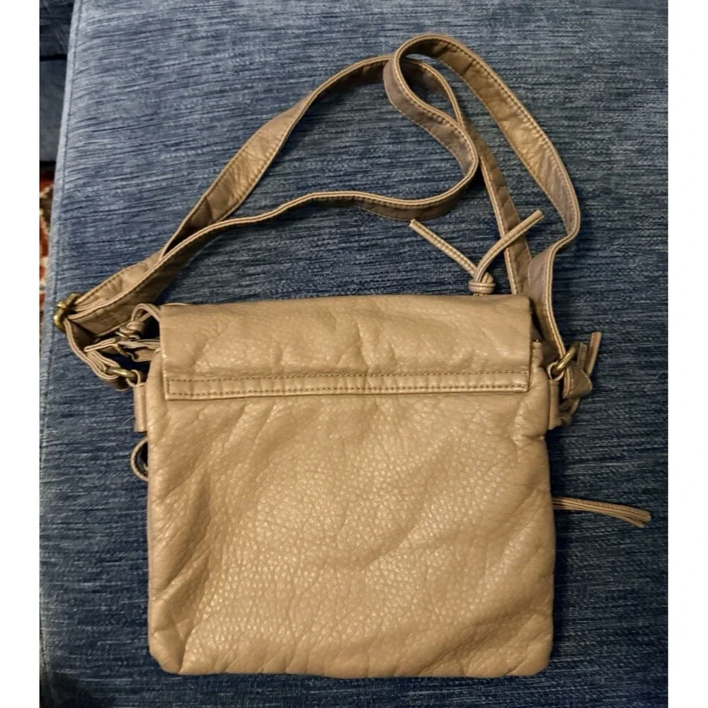 Sonoma Goods for Life Flap Crossbody Bag Brown Soft Faux Leather Purse